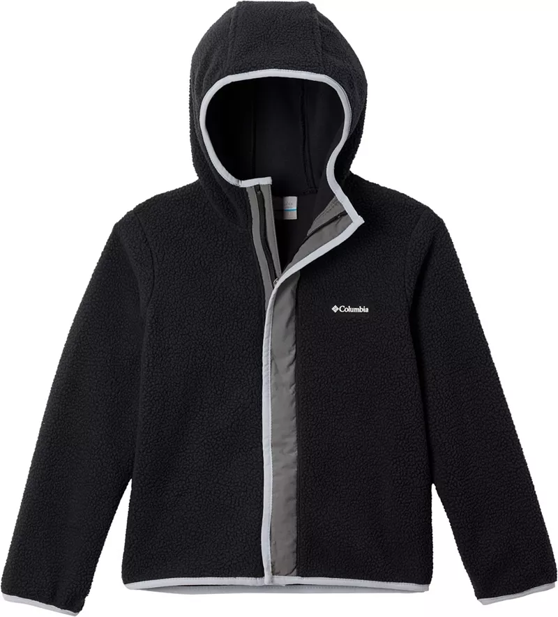 

Детская флисовая толстовка с молнией во всю длину Columbia Pine Highland Pine, цвет Black/City Grey