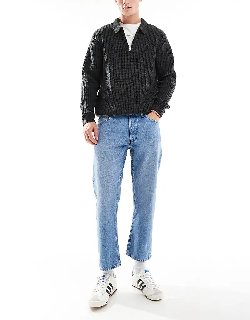 

Укороченные прямые джинсы Mark в средне-синем цвете Jack & Jones