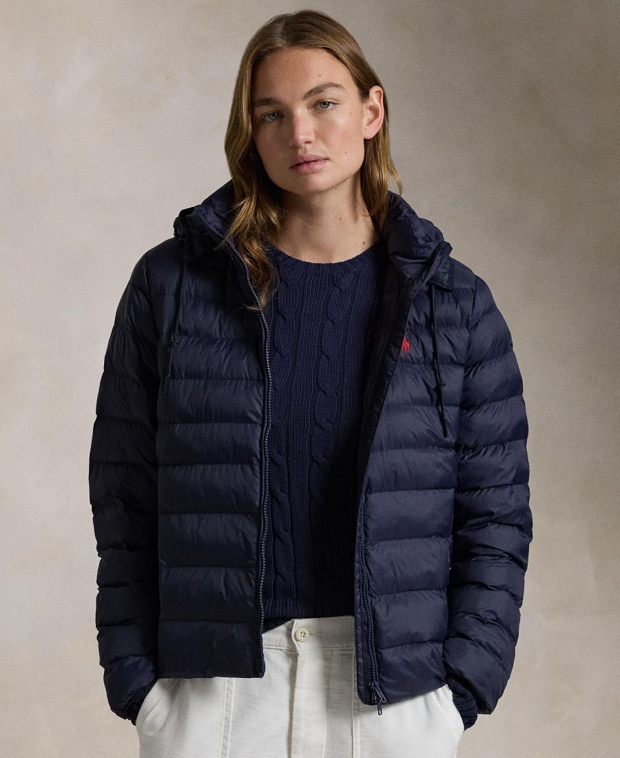 

Женская водостойкая, компактная куртка с капюшоном Polo Ralph Lauren, Navy