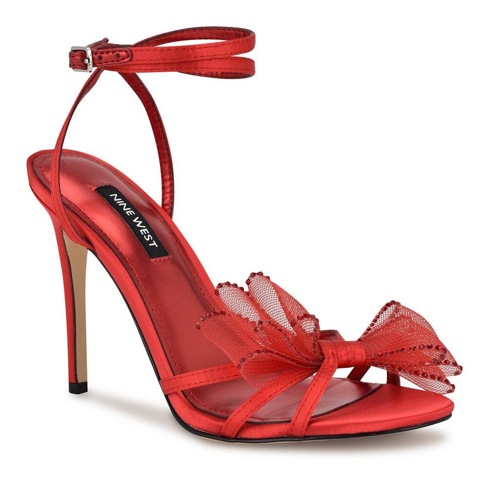 

Женские модельные сандалии Nine West Minky на каблуке-шпильке с ремешками, цвет Red Satin