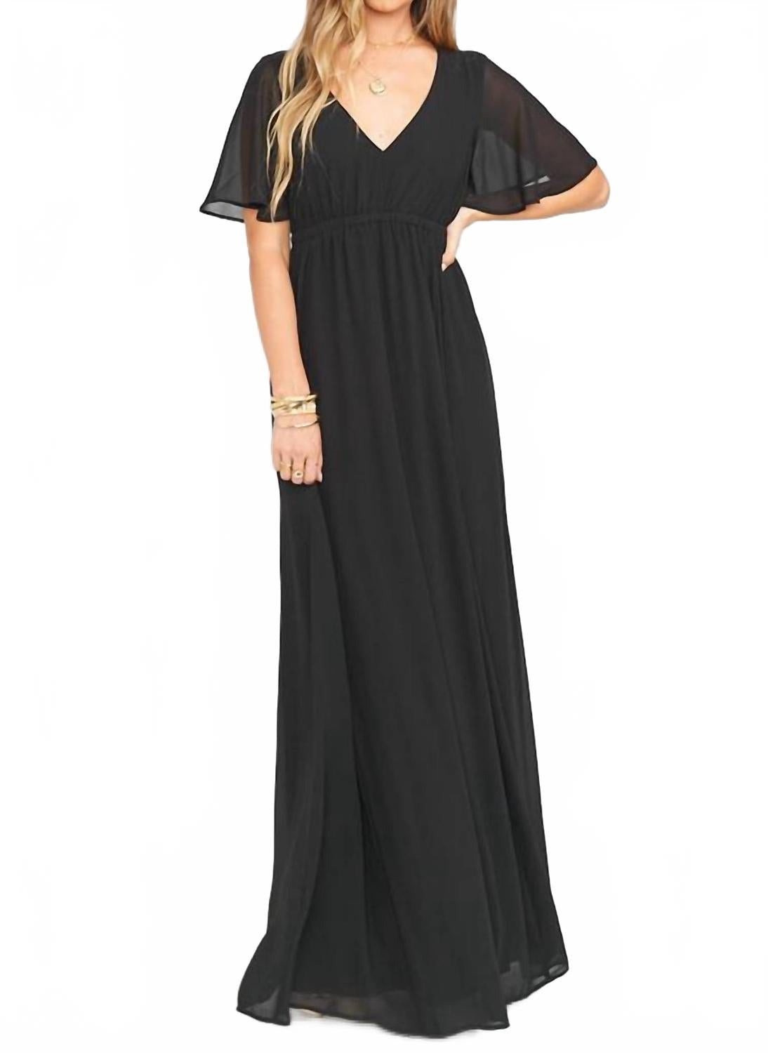 

Элегантное макси-платье Emily Empire в черном цвете Show Me Your Mumu