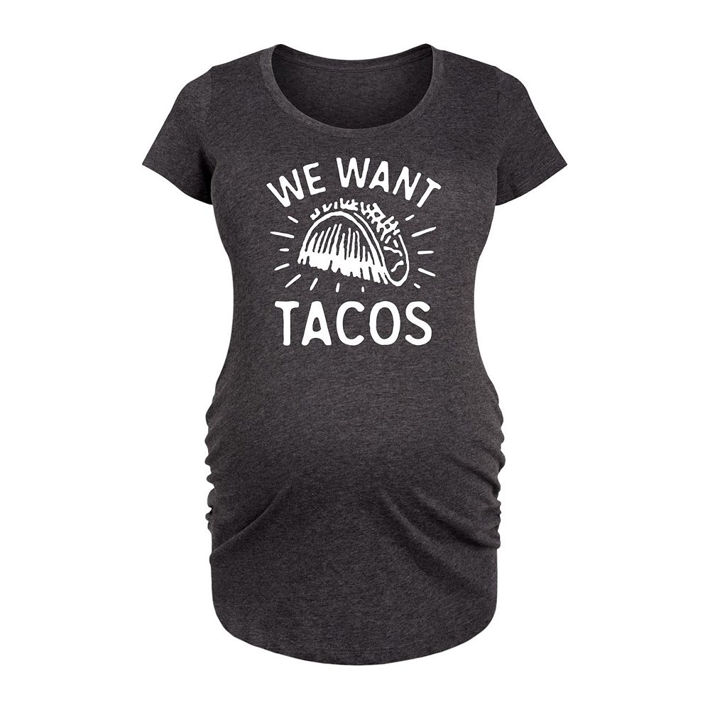 

Футболка с рисунком Maternity We Want Tacos Licensed Character, цвет Heather Charcoal