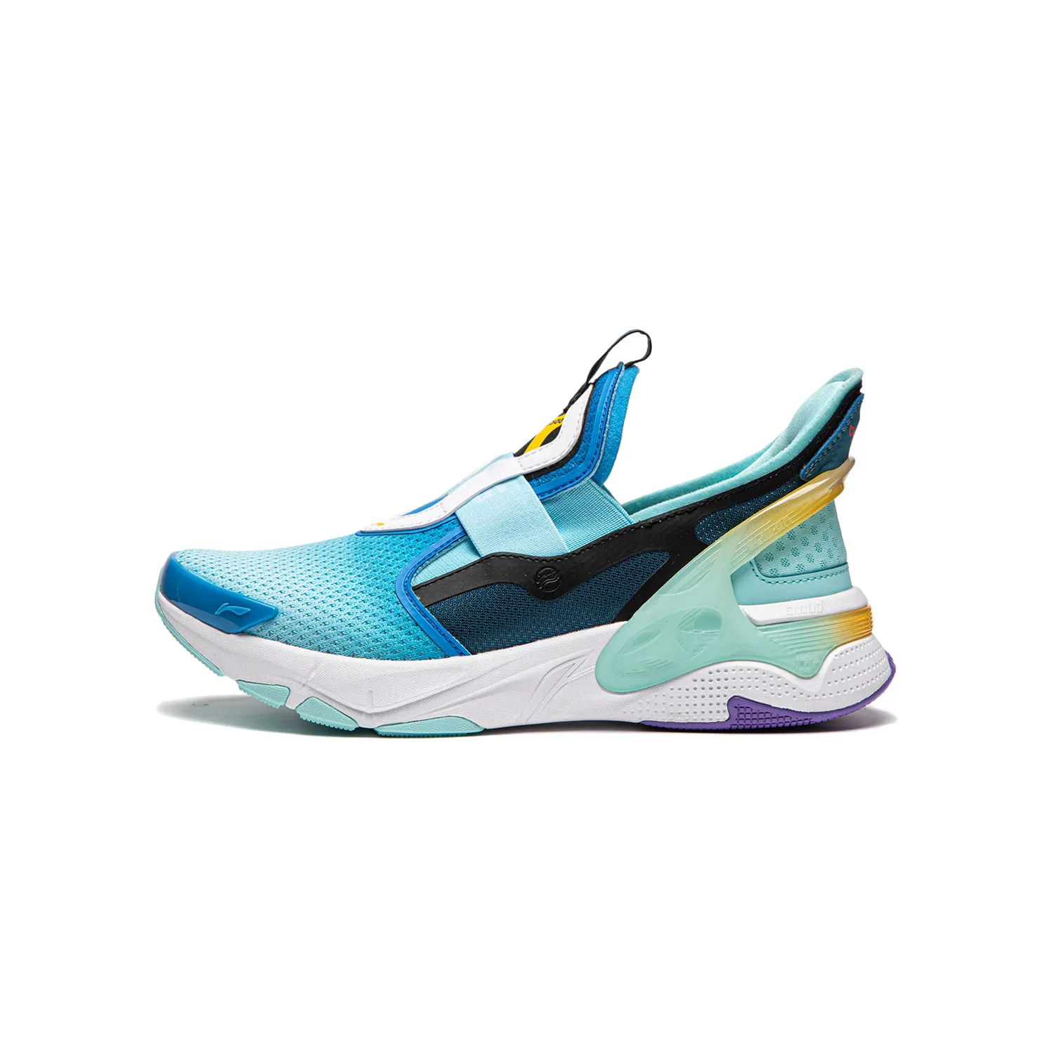 YOUNG Li-Ning YOUNG низкие детские повседневные кроссовки светло-дымчатый синий/темный голубой/черный