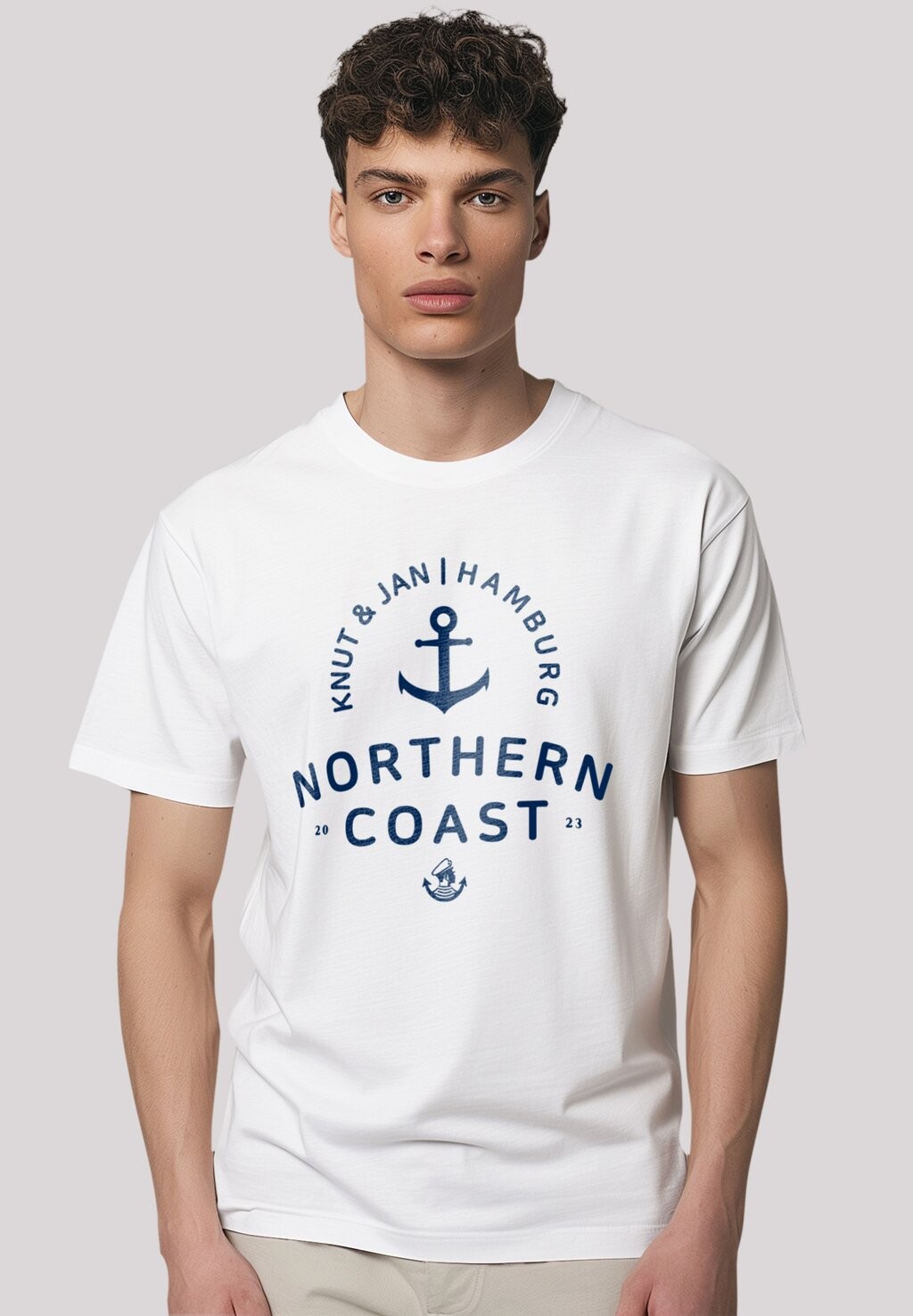 

Футболка с принтом NORDSEE KNUT JAN HAMBURG F4NT4STIC, белый