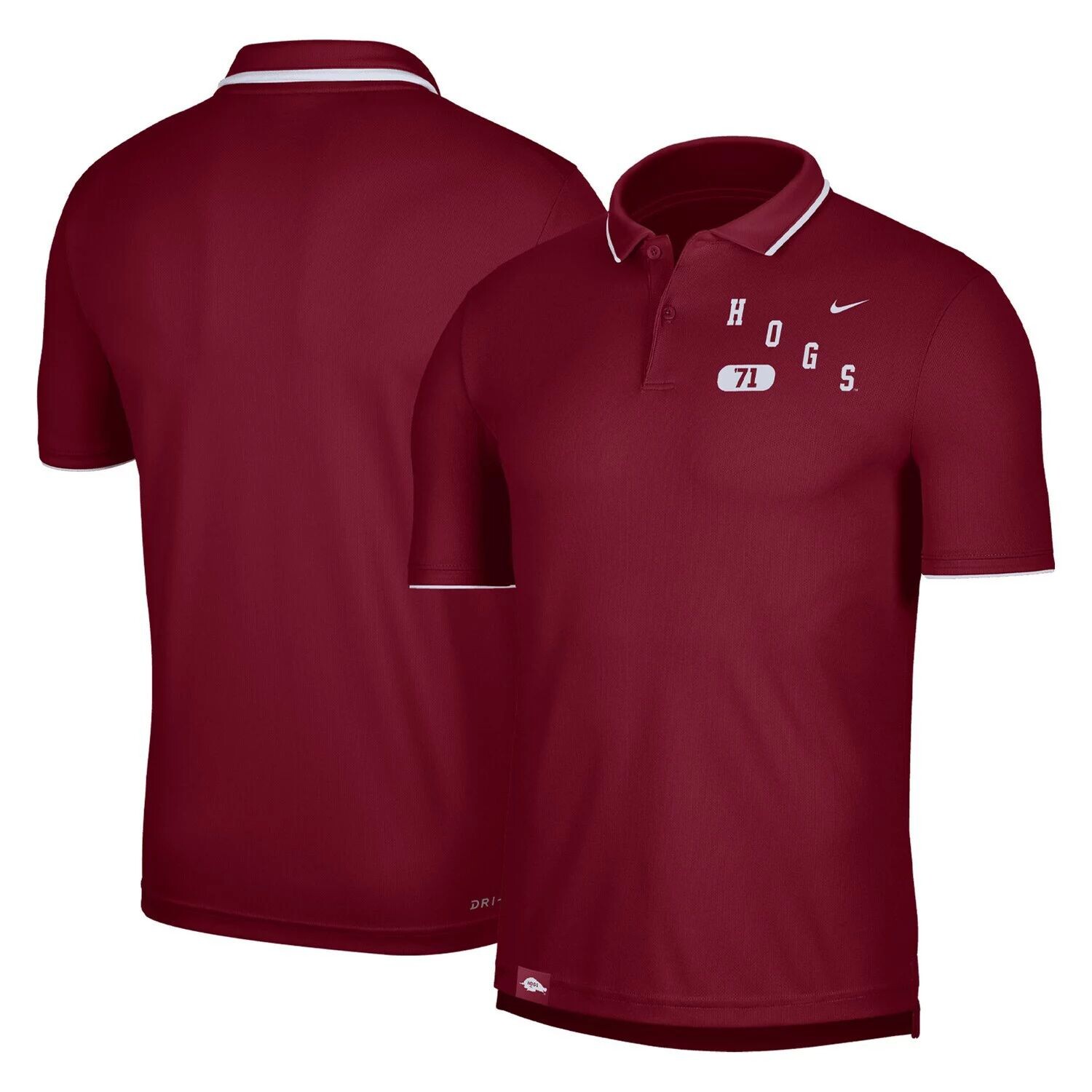 

Мужское поло Cardinal Arkansas Razorbacks Wordmark Performance Nike