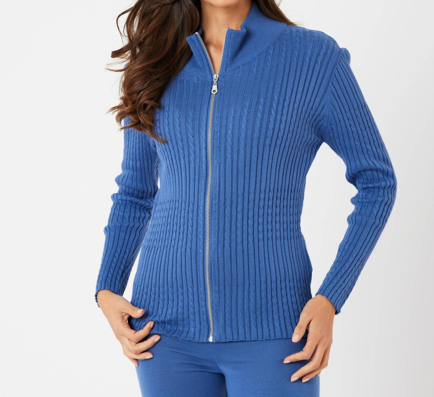

Плетеная куртка на молнии из денима french kyss, цвет denim