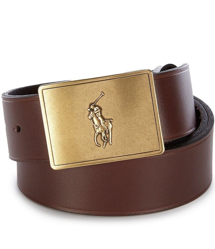 

Двусторонний ремень Polo Ralph Lauren Big Pony, коричневый