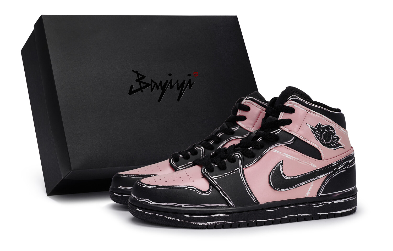 

Баскетбольные кроссовки Air 1 Vintage для мужчин, средний верх, розовый Jordan, черный/розовый