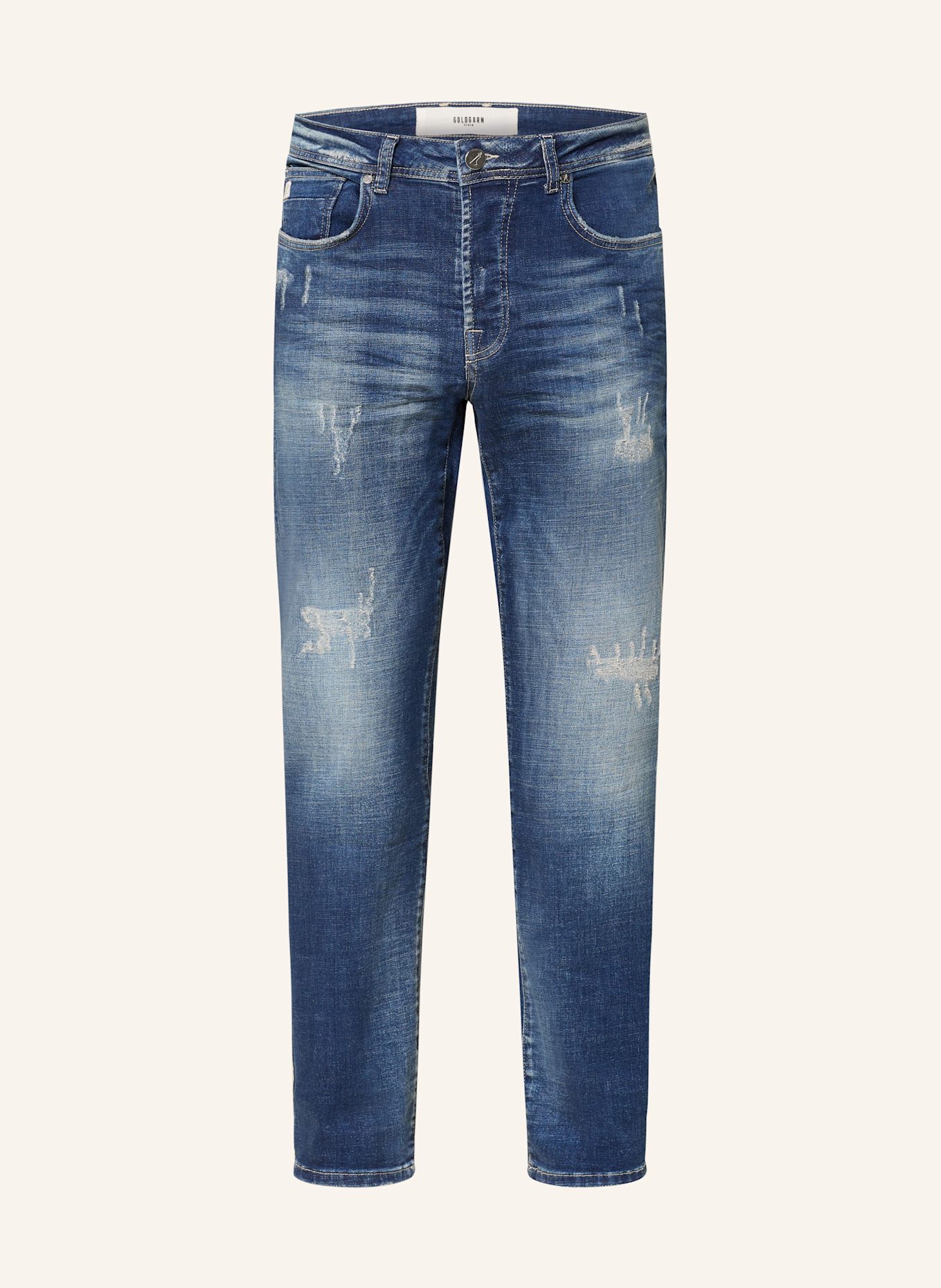 

Рваные джинсы u2 зауженный крой Goldgarn Denim, синий