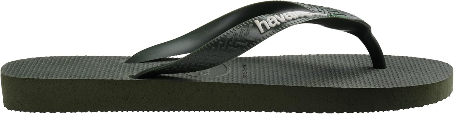 Havaianas - Top Brasil Logo, удобные, прочные и легкие шлепанцы, с противоскользящей подошвой, флаг Бразилии на ремешках, унисекс для взрослых, зеленый — фото 3