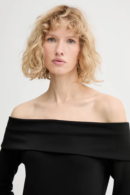 Платье из эластичного полиэстера Calvin Klein, черный — фото 4