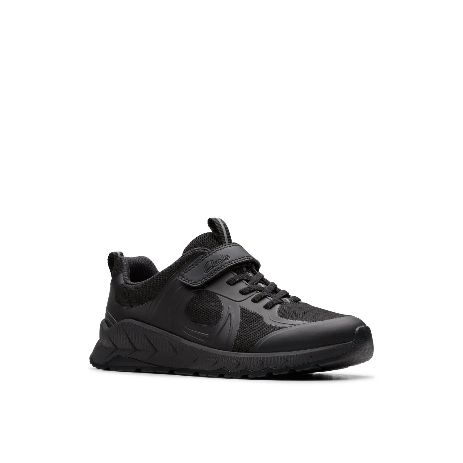 Кроссовки Clarks Selva Edge Kid для девочек, с 3D принтом, черный — фото 4