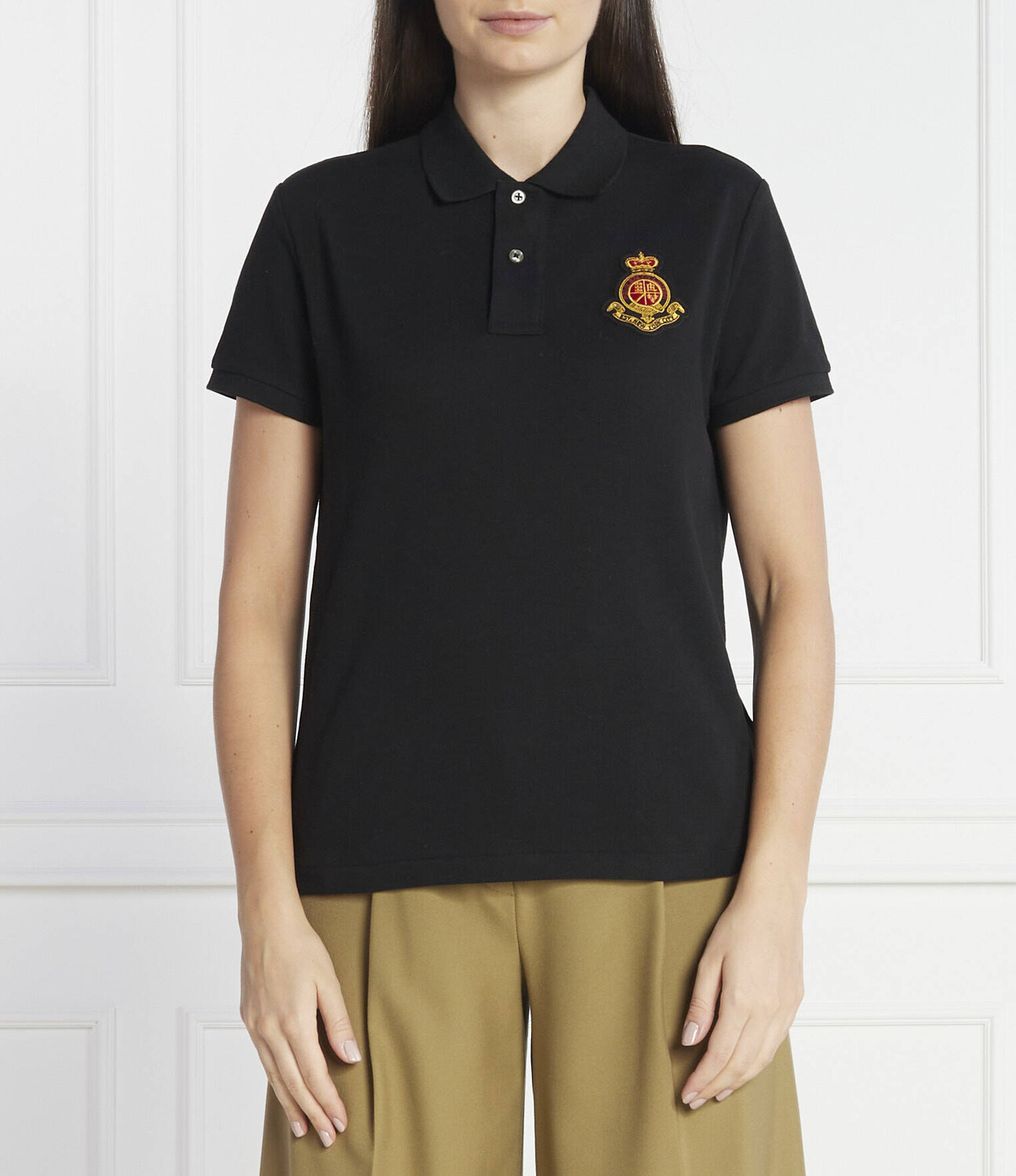 

Поло POLO RALPH LAUREN MESH-SSL-PSH Regular Fit, черный