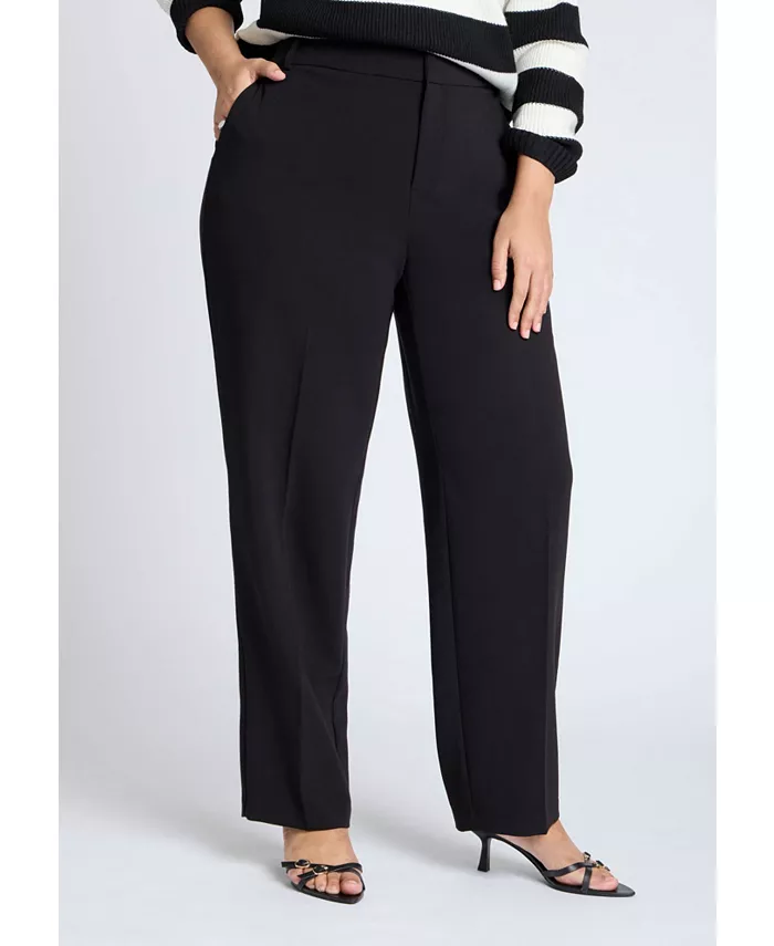 

Женские брюки The 365 с прямыми штанинами Eloquii, черный