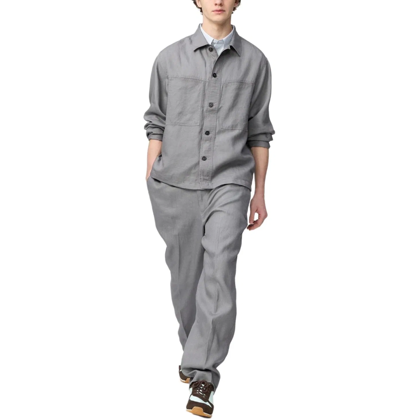 Брюки повседневные x Clare Waight Keller SS26C мужские UNIQLO, Smoke Gray — фото 4