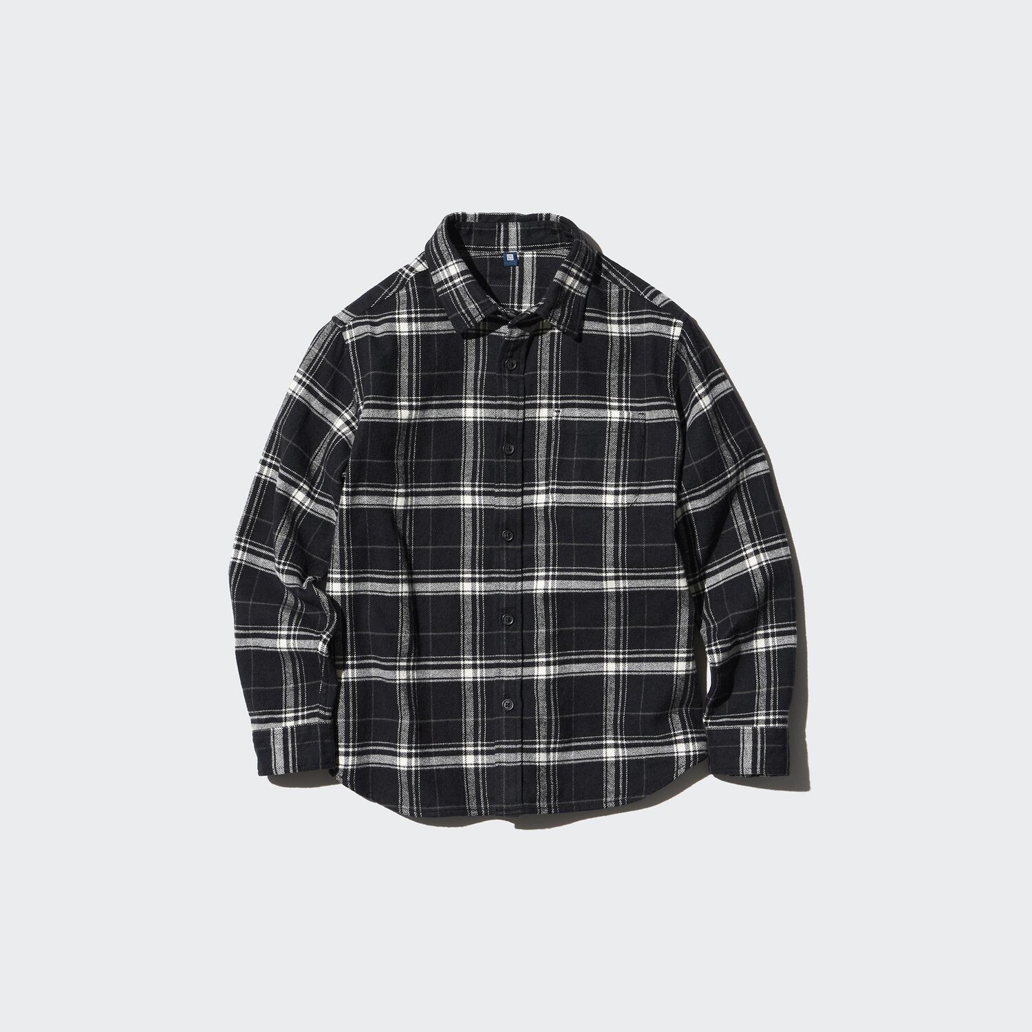 

Рубашка фланелевая в клетку Uniqlo, черный
