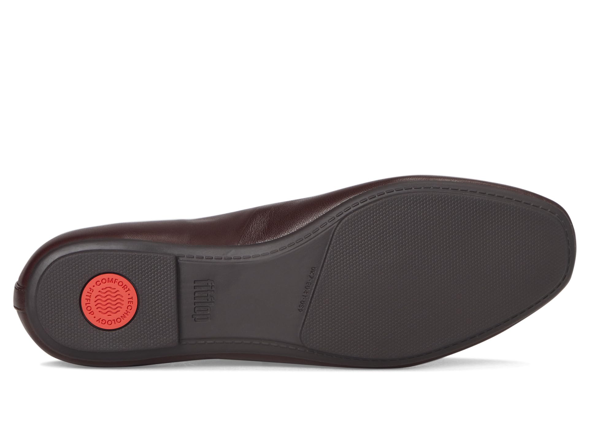 Балетки FitFlop Delicato Soft Leather Mary Janes, цвет Chocolat — фото 3