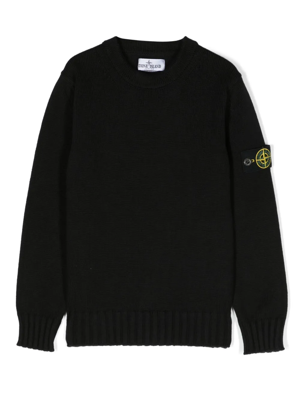 

Джемпер с нашивкой-логотипом Stone Island Junior, черный