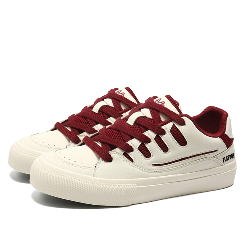 

Playboy Низкие скейтерские кроссовки мужские Beige Red, цвет Beige Red
