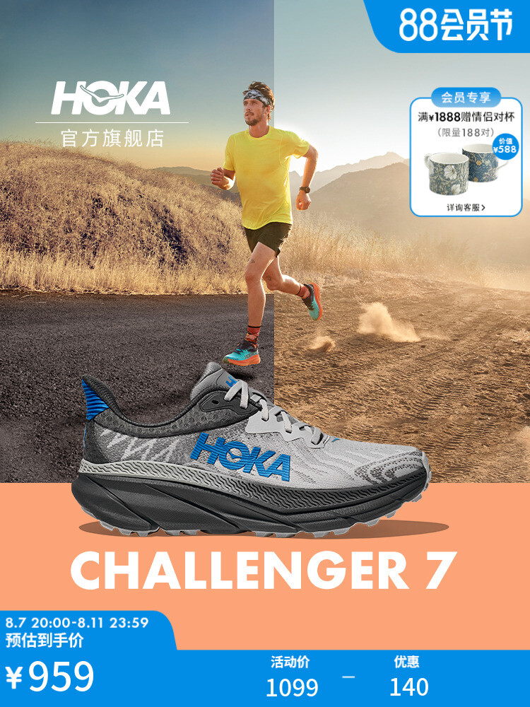 

Кроссовки спортивные Hoka One One Challenger 7, черный