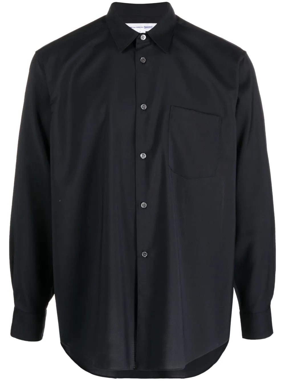 

Шерстяная рубашка с длинными рукавами Comme Des Garçons Shirt, синий