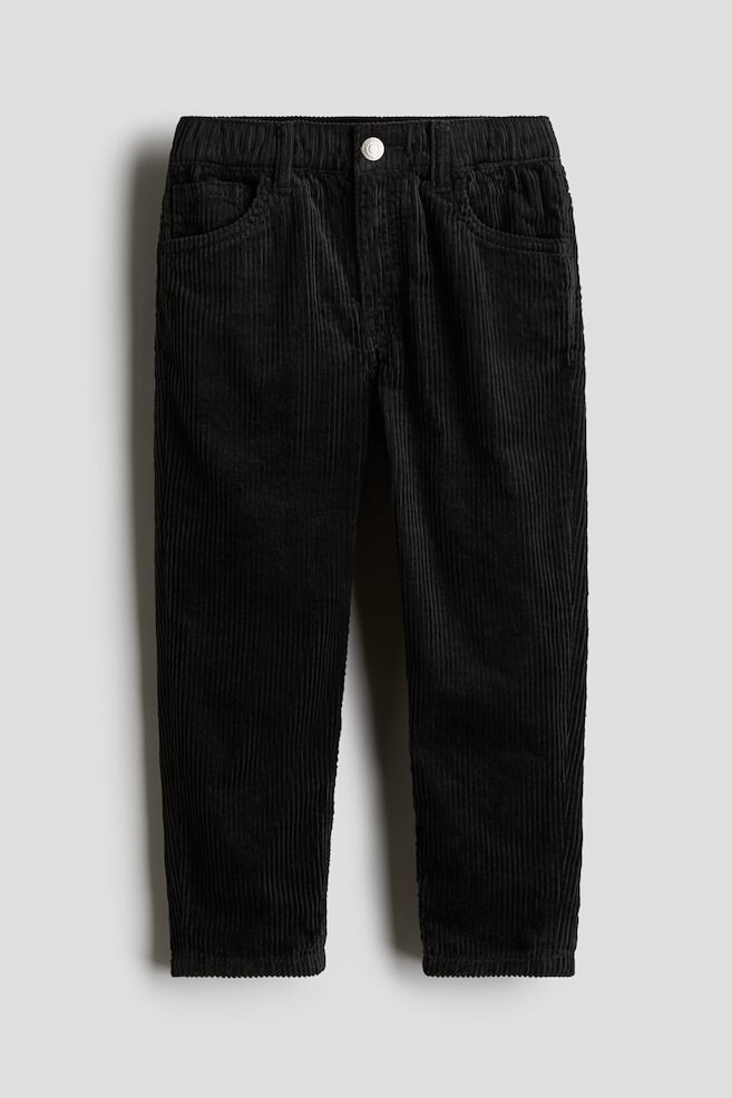 

Брюки из хлопкового вельвета H&M, черный