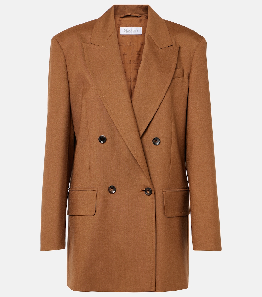 

Блейзер Palanca из смеси шерсти и шелка Max Mara, Cuoio