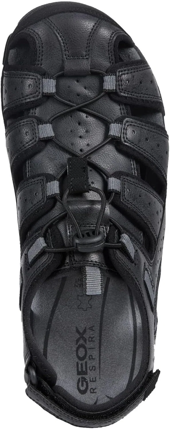 Мужские сандалии Uomo Strada B с закрытой подошвой Geox, Black C9999 — фото 4