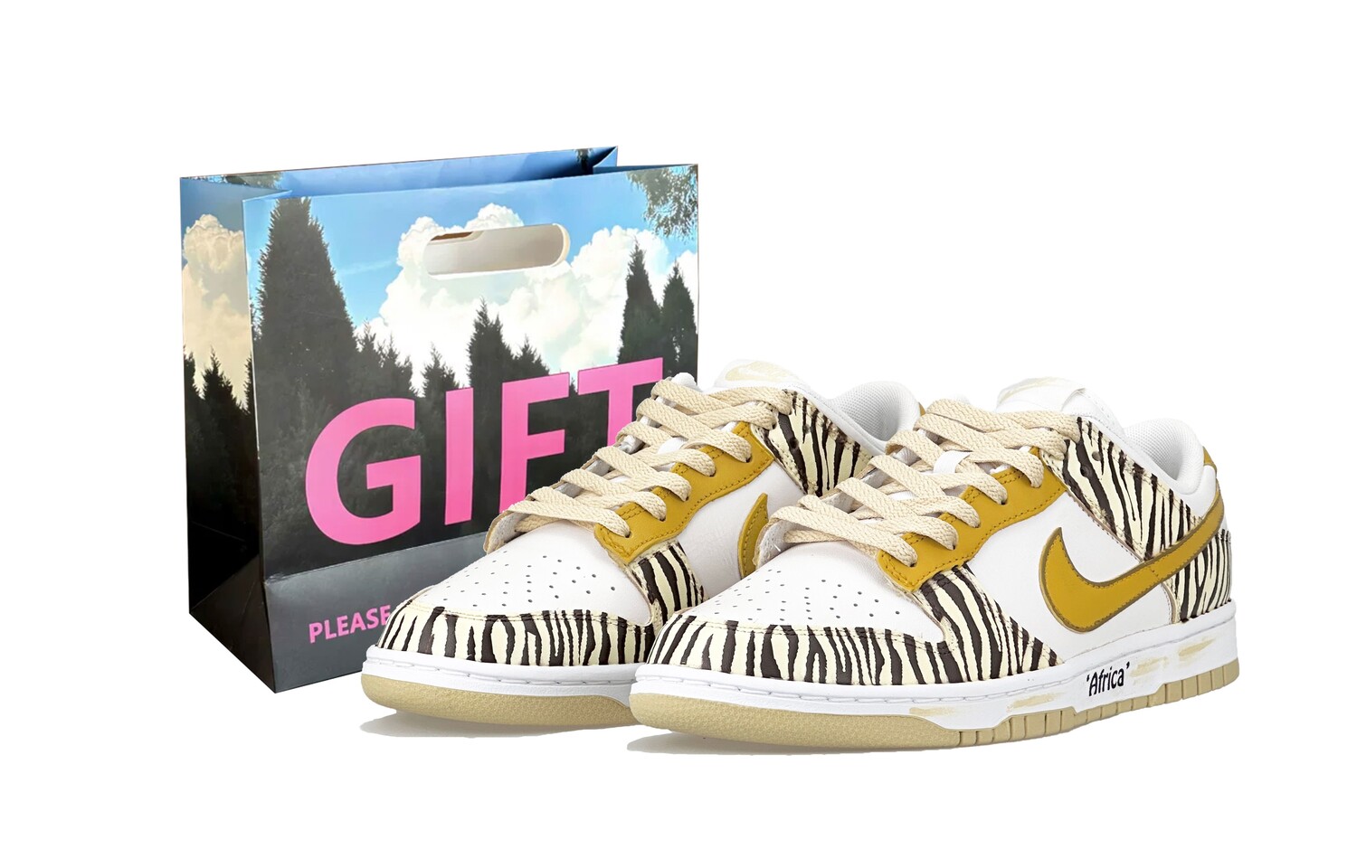 

Кроссовки Nike Dunk Skateboarding Shoes Men Low-top Yellow/Brown, цвет Earth Yellow