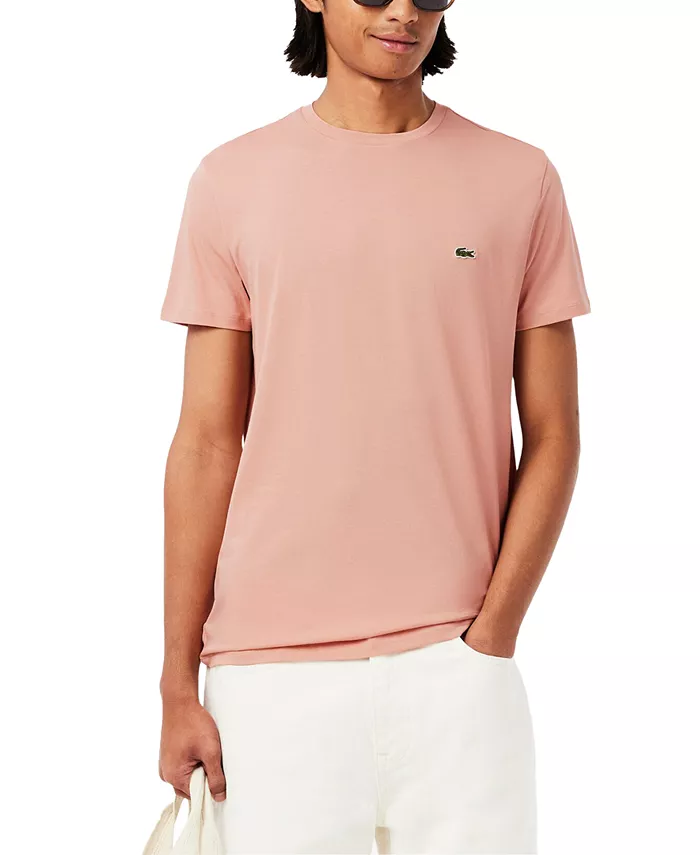 

Мужская футболка с круглым вырезом из пима-хлопка Lacoste, коричневый