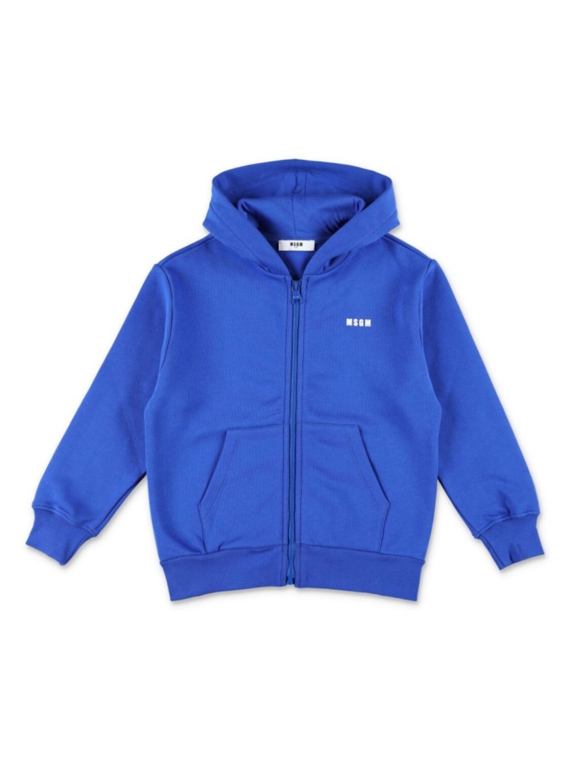

MSGM Kids флисовая толстовка с капюшоном на молнии, синий