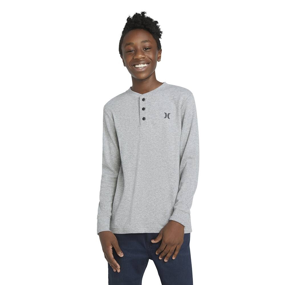 

Термальная футболка Henley с длинными рукавами Hurley для мальчиков 8–20 лет, серый