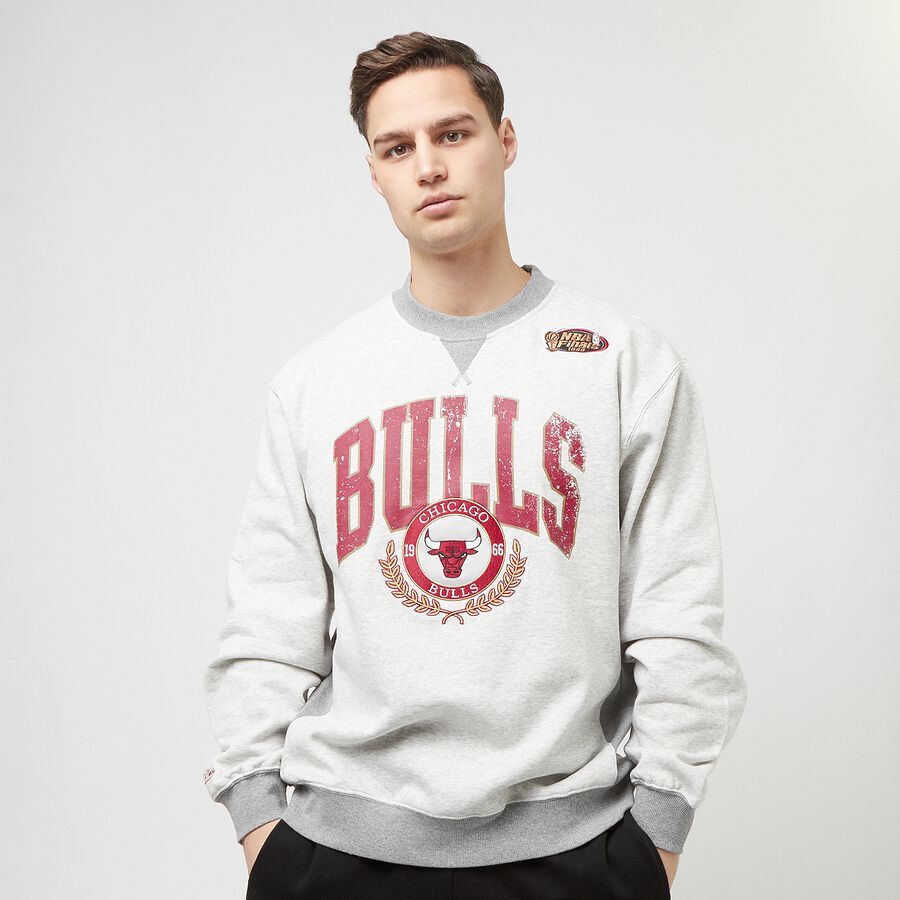 

Флисовая футболка премиум-класса НБА «Чикаго Буллз» Mitchell & Ness, цвет grey heather