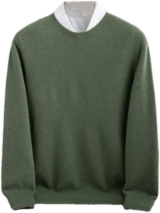 

Мужской тонкий свитер с круглым вырезом