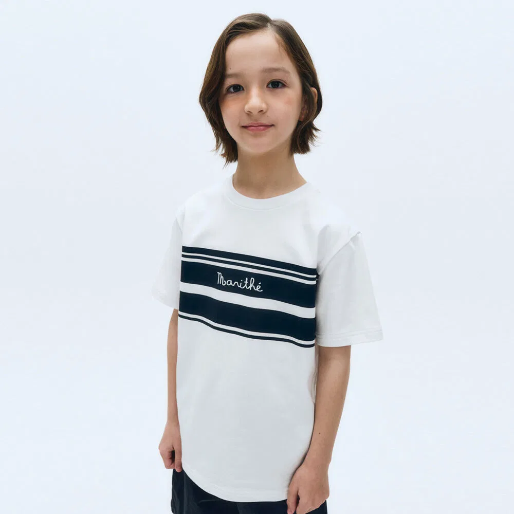 Детская футболка Marine белого цвета от Marithé Kids