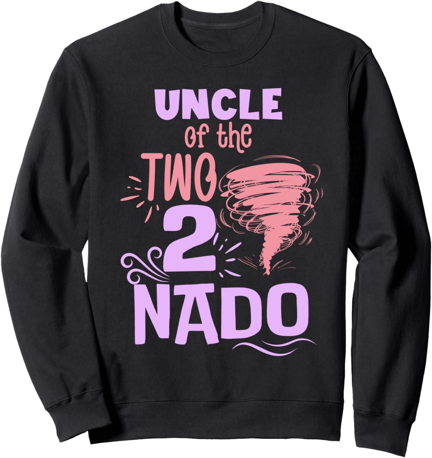 

Дядя Торнадо, 2-й день рождения, Two Nado, 2nd Bday, толстовка Twonado Family Look Tornado Bday Decorations Gifts, черный