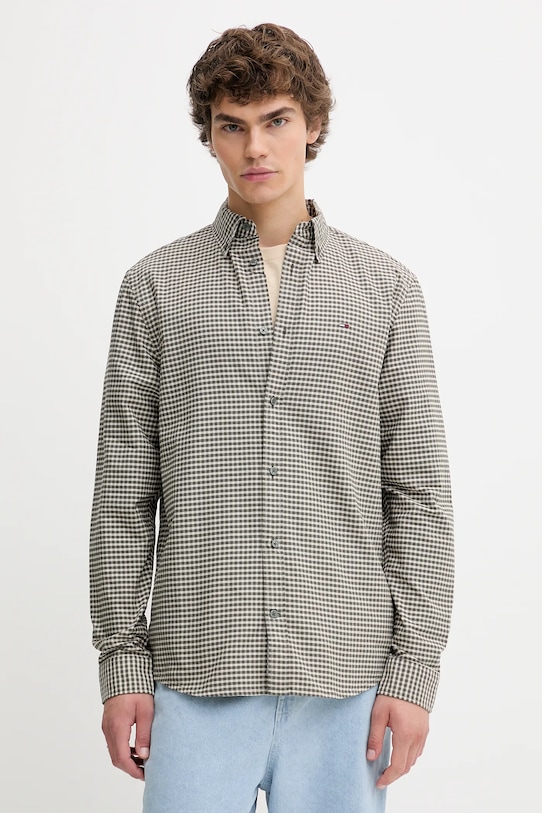 

Хлопковая рубашка Tommy Jeans, зеленый