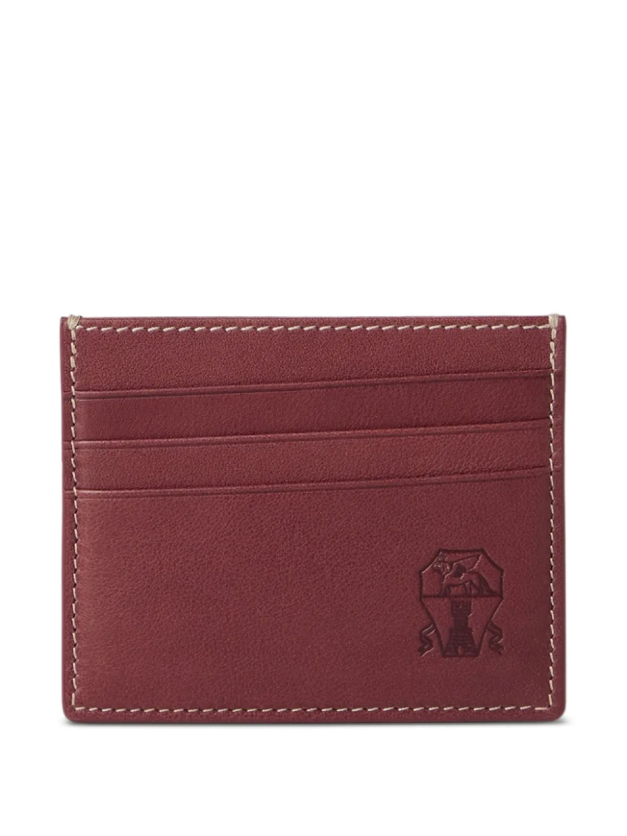 

Brunello Cucinelli картхолдер с тисненым логотипом, красный