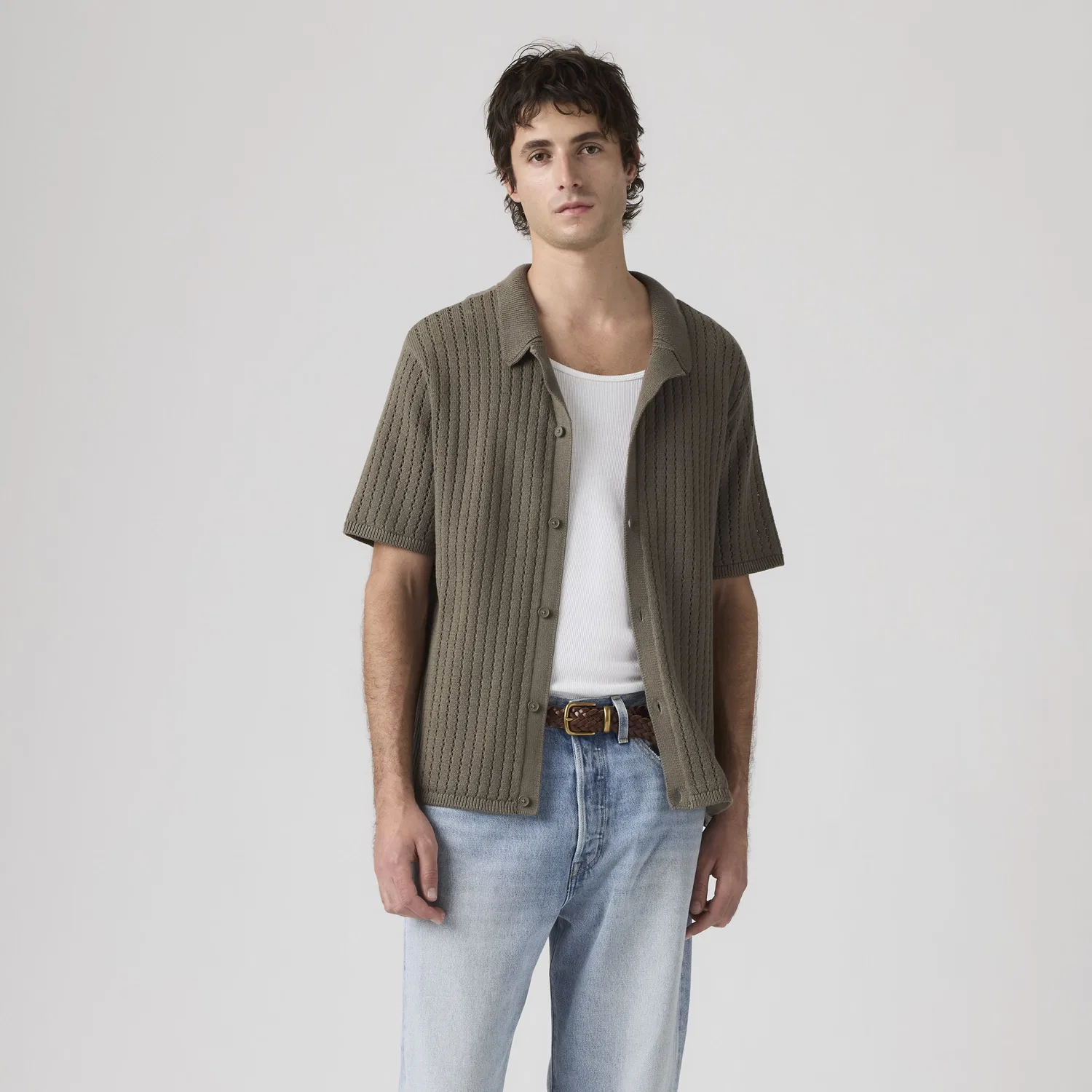Вязаная рубашка Costa Knit Camp Levi's, Brown — фото 3
