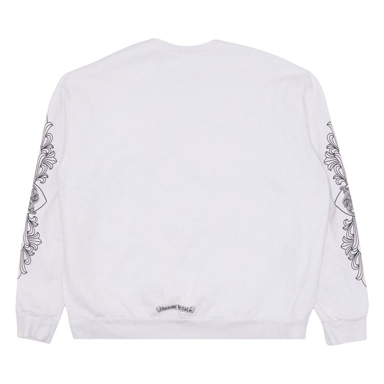 Толстовка Chrome Hearts Love You Crew белого цвета — фото 2