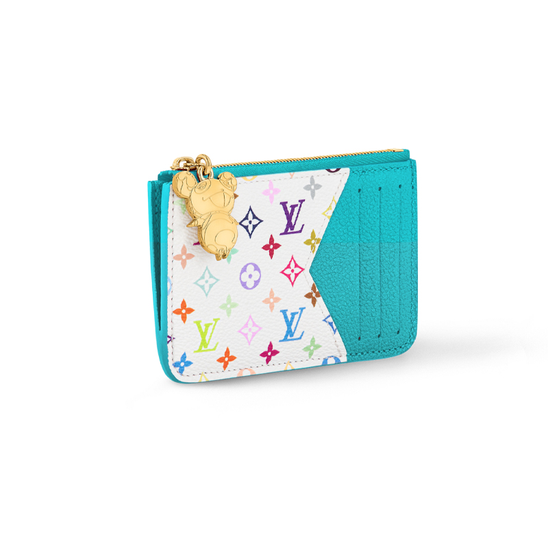 LOUIS VUITTON Кошелек Takashi Murakami Romy Кабира сине-белый разноцветный — фото 2