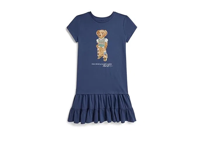 Платье хлопковое Polo Bear Tiered Cotton Jersey Dress Polo Ralph Lauren Kids, Old Royal