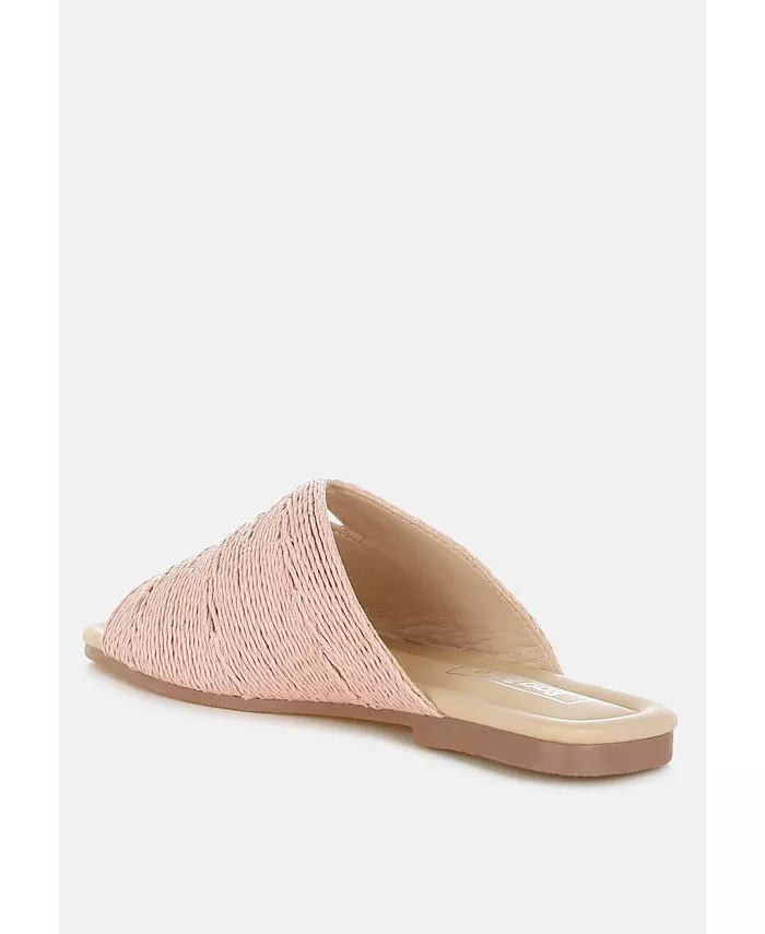 Женские балетки Daisy Doe с квадратным носком из рафии Rag & Co, розовый — фото 4