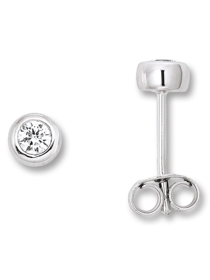 

ONE ELEMENT Серьги-гвоздики с оправой из циркония, изготовленные из серебра 925 пробы