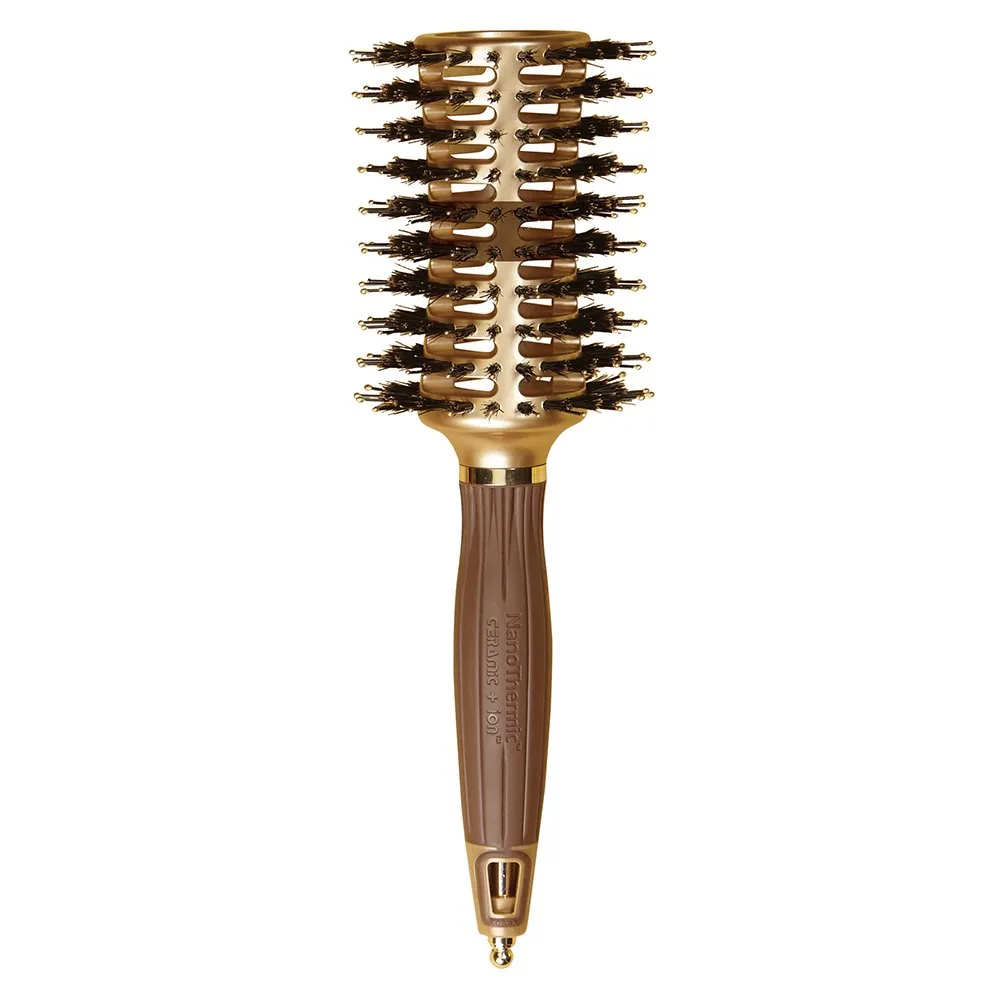 Расческа-гребень Olivia Garden Nanothermic Contour Vent Combo Большой 7,9 см, black