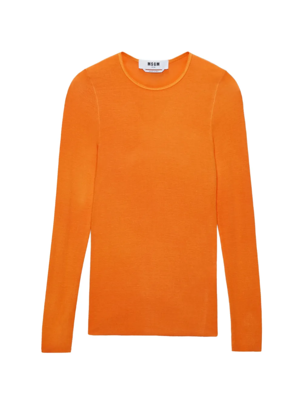 

Лонгслив с круглым вырезом Msgm, оранжевый