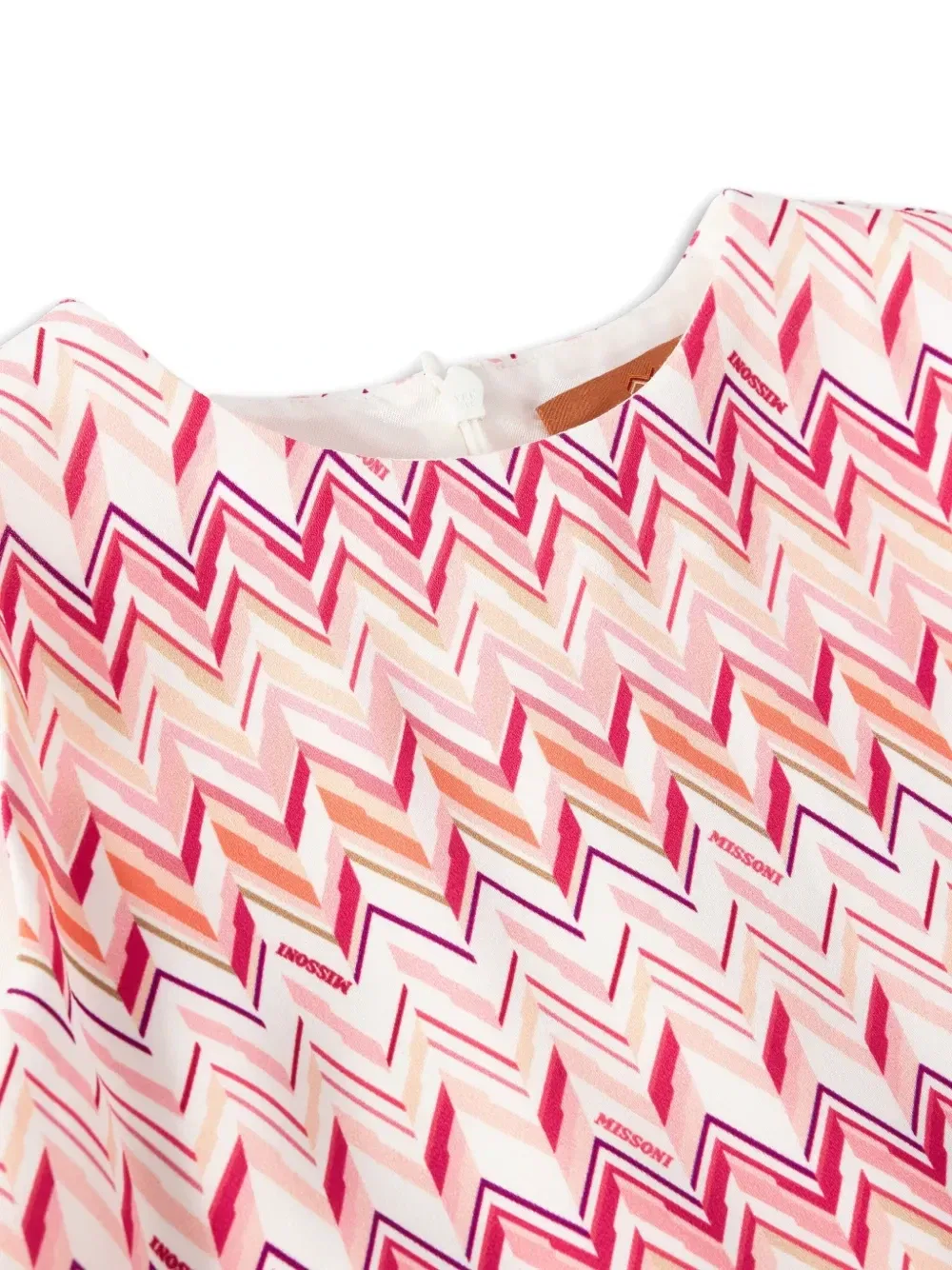 Платье без рукавов с зигзагообразным принтом Missoni Kids, розовый — фото 3
