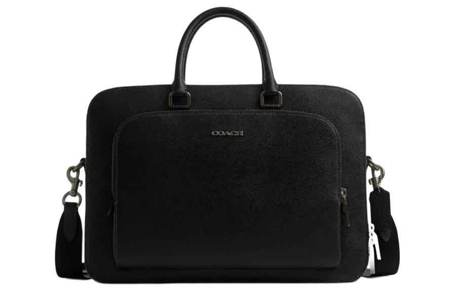 

COACH Кожаная наплечная сумка через плечо большая мужская черная
