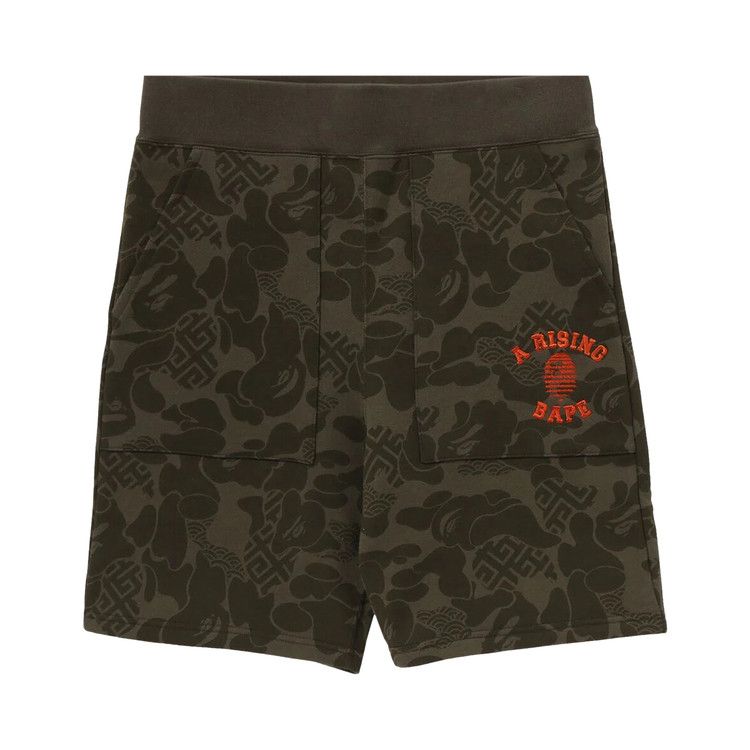 

Шорты BAPE Asia Camo Sweat Shorts, Olive Drab