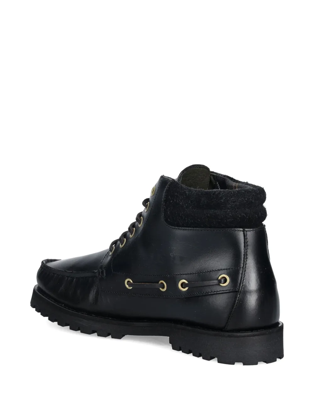 Ботинки на шнуровке с люверсами и каблуком 30 мм Barbour, черный — фото 4